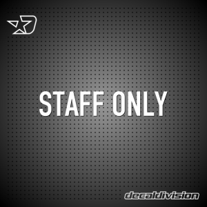 Staff Only Lettering Sticker